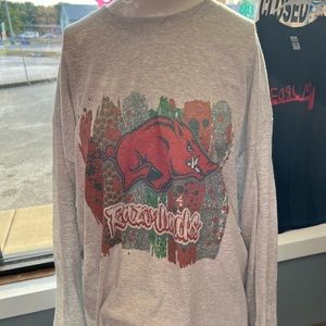 Brand new unisex unisex long sleeve T-shirt Arkansas Razorbacks